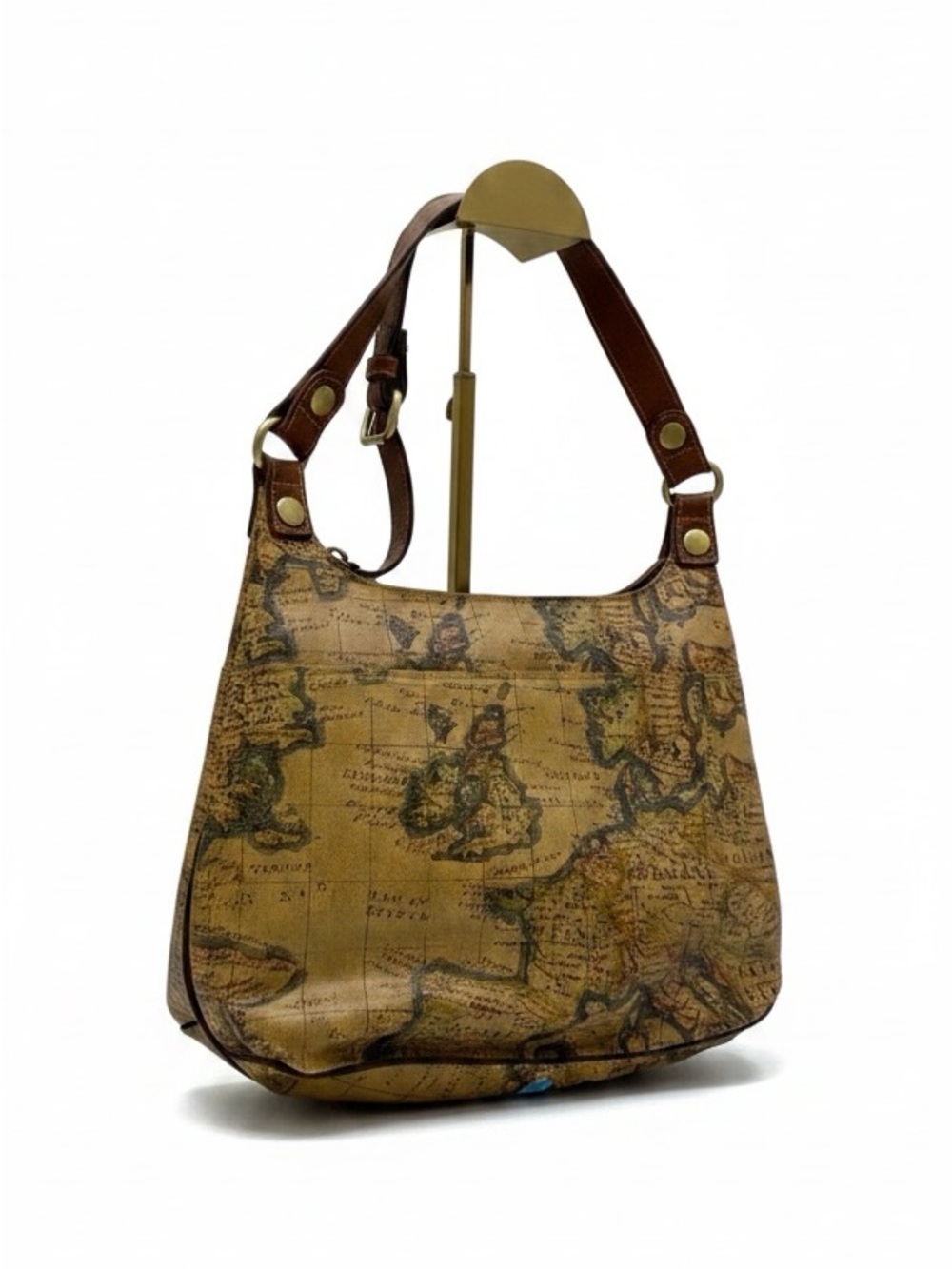 Patricia Nash London Saddlebag European Map Leather Crossbody Shoulder Purse - Picture 4 of 15